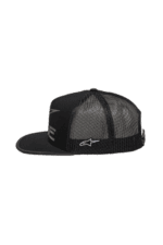 Black and grey Grand Prix Racewear cap with mesh back and Alpinestars logo, ideal for motorsport enthusiasts.