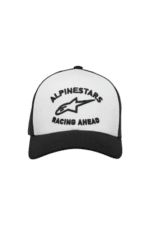 Alpinestars racing cap with logo and slogan, ideal for motorsport enthusiasts and racewear fans.
