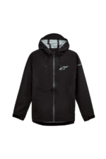 Black Alpinestars racing hoodie with logo, ideal for motorsport enthusiasts and racewear fans.