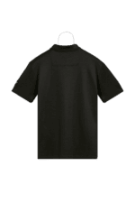 Black Grand Prix Racewear polo shirt designed for motorsport enthusiasts and racers, featuring high-quality fabric and comfortable fit.