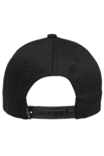 Black Grand Prix Racewear cap shown from the back with adjustable strap for a secure fit.