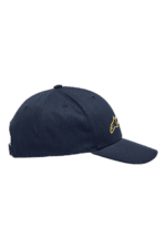 Navy blue Grand Prix Racewear cap with yellow logo, ideal for motorsport enthusiasts and racing events.