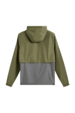Green and grey Grand Prix Racewear jacket with hood, designed for motorsport enthusiasts and racers.