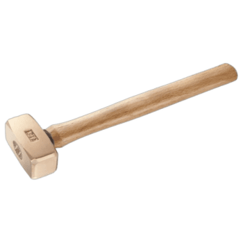Non sparking German style club hammer 1262H.50SR for safe industrial use, featuring a wooden handle and durable head.