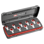 Facom set of 14 x 18 mm metric polygon bits in a durable case, ideal for professional toolkits.