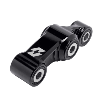 Full-E Charged Reinforced Suspension Linkage for Ultra Bee with Roller Bearings, black with white logo, high-quality RC car part.