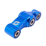 Blue Grand Prix Racewear racing roller skate with four wheels and sleek design for motorsport enthusiasts.