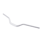 Silver racing handlebar for motorsport bikes, designed for high-performance racing applications.
