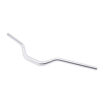 Silver racing handlebar for motorsport bikes, designed for high-performance racing applications.