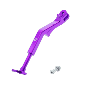 Purple Grand Prix racing part with a small silver bolt, designed for high-performance motorsport applications.