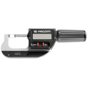 Facom digital display micrometer 25 mm 1355A for precise measurements in engineering and manufacturing.