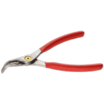 Facom 167A angled nose outside Circlips pliers with red handles on a black background.
