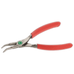 Facom 169A-45 angled nose inside Circlips pliers with red handles on a black background.