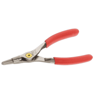 Facom 177A straight nose outside circlip pliers with red handles for precision circlip removal.