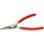 Facom 177A straight nose outside circlip pliers with red handles on a black background.