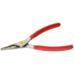 Facom 177A straight nose outside circlip pliers with red handles on a black background.