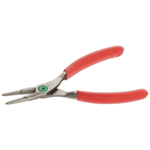 Facom 179A straight nose inside circlip pliers with red ergonomic handles on a black background.