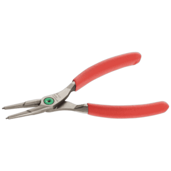 Facom 179A straight nose inside circlip pliers with red ergonomic handles on a black background.