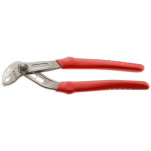 Facom 181A locking twin slip-joint multigrip pliers with red handles for versatile gripping tasks.