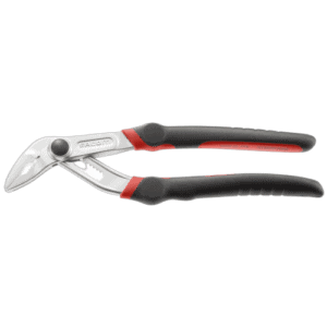 Facom 181EF locking twin slip-joint multigrip pliers with ergonomic handles on a black background.