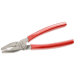 Facom 187A.G combination pliers with red handles and metal jaws, ideal for gripping and cutting tasks.