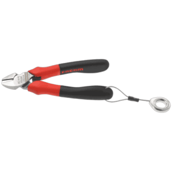 Facom 192.CPESLS diagonal cutters with ergonomic handles and a wire loop for easy storage, ideal for professional electrical and mechanical work.
