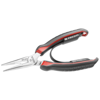 Facom short half-round nose plier 193A.16CPE with ergonomic handles for precision gripping and cutting.