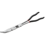 Facom double jointed extra long half-round nose pliers with 45° angle, ideal for precision gripping and bending tasks.