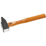 Facom 200H engineer's hammer with wooden handle and metal head for riveting and heavy-duty tasks.