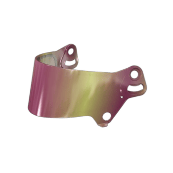 Pink tinted racing helmet visor for Grand Prix racewear, designed for motorcycle or motorsport helmets.
