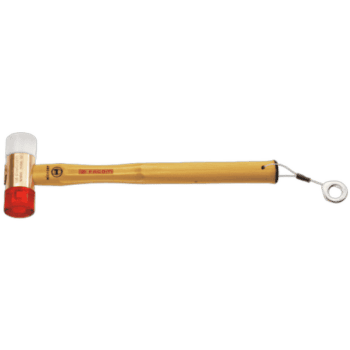 Facom 207A.SLS adaptable-tip mallet with red and white head and yellow handle for industrial use.
