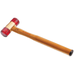 Heavy-duty rubber mallet with wooden handle, ideal for automotive and industrial use, featured on GPR Direct.
