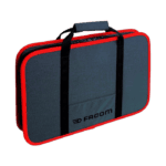 Facom tool storage case in grey with red trim, ideal for racewear and racing equipment storage.