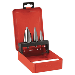 Facom set of 3 tapered bits in a red storage case, ideal for precision screwdriving tasks.