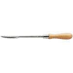 Facom Half Round Curved Scraper 232 with wooden handle and curved metal blade for detailed scraping tasks.
