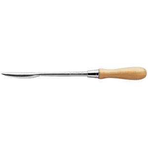 Facom Half Round Curved Scraper 232 with wooden handle and curved metal blade for detailed scraping tasks.