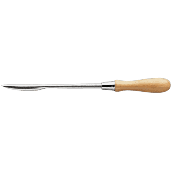 Facom Half Round Curved Scraper 232 with wooden handle and curved metal blade for detailed scraping tasks.