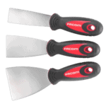 Set of three Facom flexible spatulas with black and red handles, ideal for detailed work in various applications.