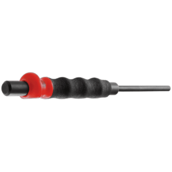 Facom 249G sheathed drift punch with red handle and black grip for precision metalwork.