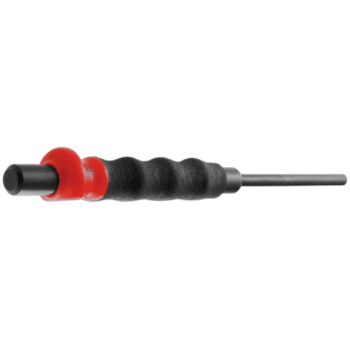 Facom 249G sheathed drift punch with red handle and black grip for precision metalwork.
