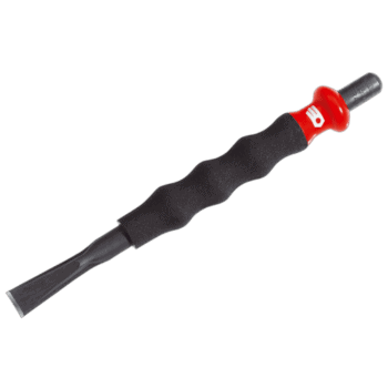 Facom sheathed cape chisel 265.G18 with ergonomic handle for precision chiselling tasks.