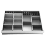 Facom set of 8 drawer partitions for organising tools and small parts in a drawer, ideal for workshop or garage storage solutions.