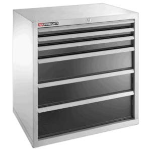 Facom heavy load industrial unit with 6 drawers, ideal for workshop storage and organisation.