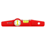 Facom 307BM magnetic trapezoidal level with yellow vials and red body for precise alignment.