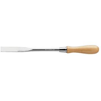 Facom flat scraper 329 with wooden handle for precise scraping tasks in automotive and workshop applications.