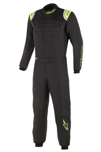 Alpinestars KMX-9 V3 S Kart Suit - Junior - Black / Fluro Yellow