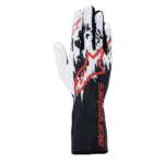 Alpinestars racing glove with black, white, and red design, ideal for motorsport safety and performance.