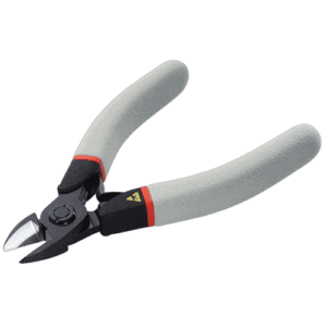 Facom ESD high capacity cutters with ergonomic handles for electrical work and precision cutting.