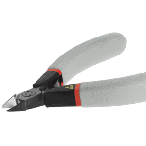 Facom ESD compact cutters with ergonomic handles and precision blades for electrical work and circuit board cutting.