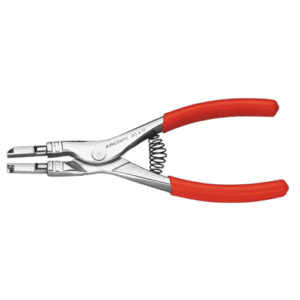 Facom 411A outside snap-ring pliers with red handles and metal tips for removing snap rings.